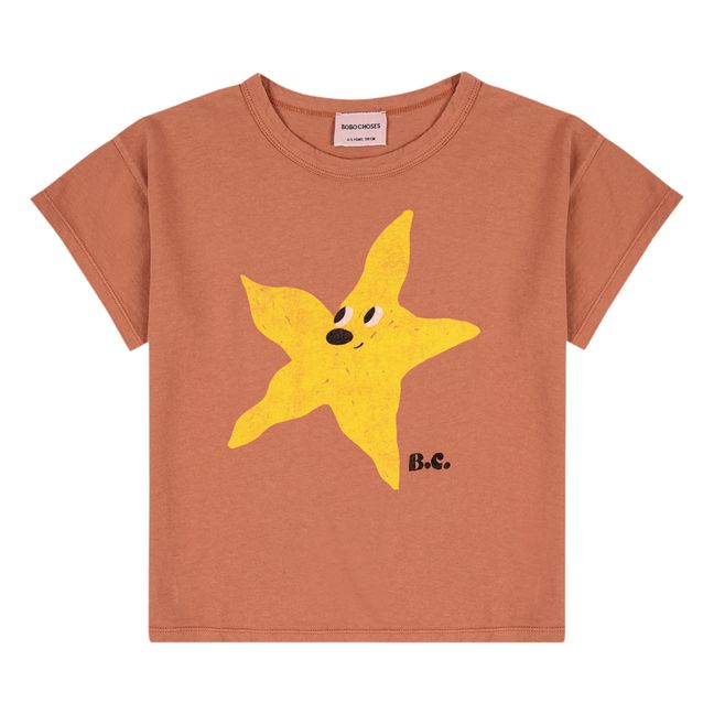 Star Organic Cotton T-Shirt | Terracotta