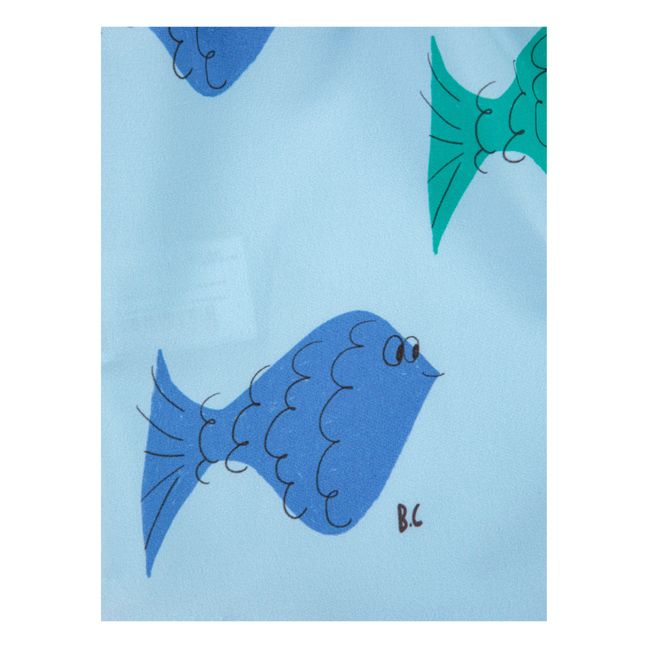 Fish Swimming Trunks | Light blue