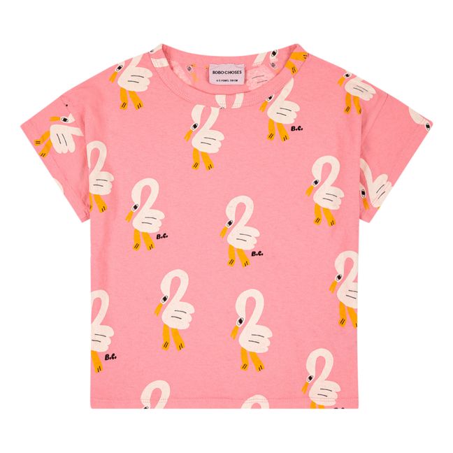 Pelicans Organic Cotton T-Shirt | Rosa
