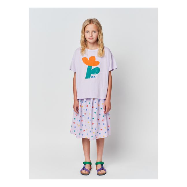 Camiseta de algodón orgánico Flores | Lila