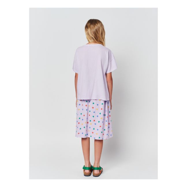 Camiseta de algodón orgánico Flores | Lila