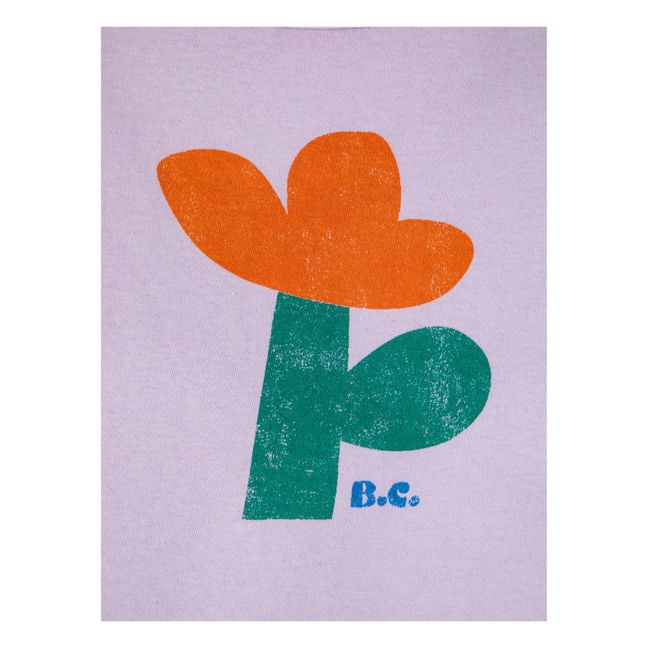 Camiseta de algodón orgánico Flores | Lila