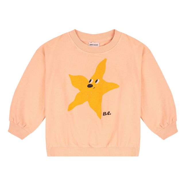 Star Organic Cotton Sweatshirt | Rosa chiaro