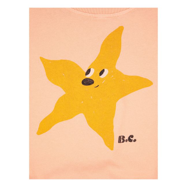 Star Organic Cotton Sweatshirt | Rosa chiaro