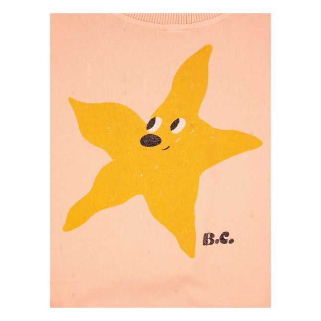 Sweat Coton Bio Etoile | Rose pâle