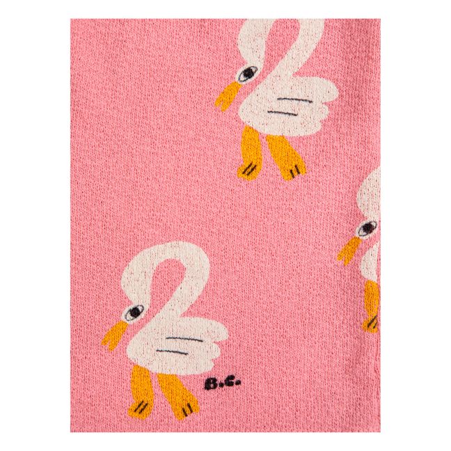Pelicans Textured Organic Cotton Fleece Shorts | Rosa