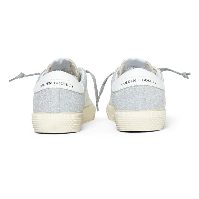 Baskets Lacets May Cuir | Argenté