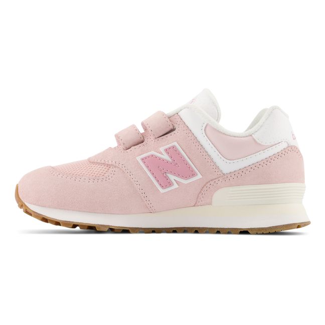 574 Suede Velcro Sneakers | Pale pink