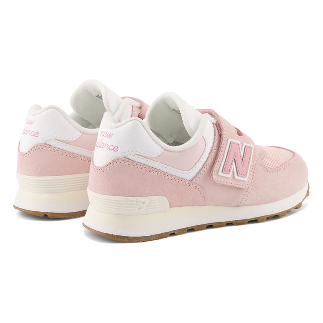574 Suede Velcro Sneakers | Pale pink