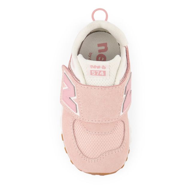 Suede 574 Velcro Baby Sneakers | Rosa Palo
