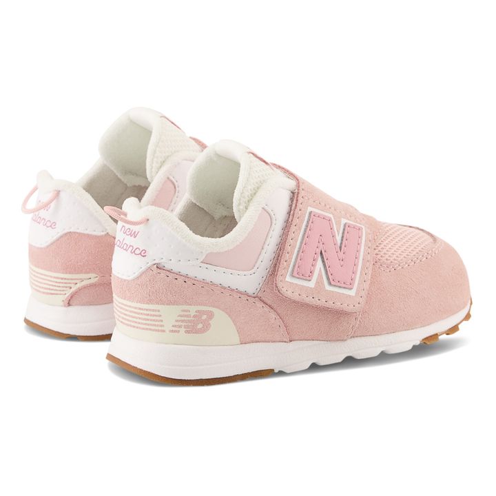 New Balance Suede 574 Velcro Baby Sneakers Pale pink Smallable