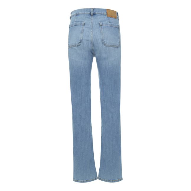 High-waisted Jeans | Azurina Blue