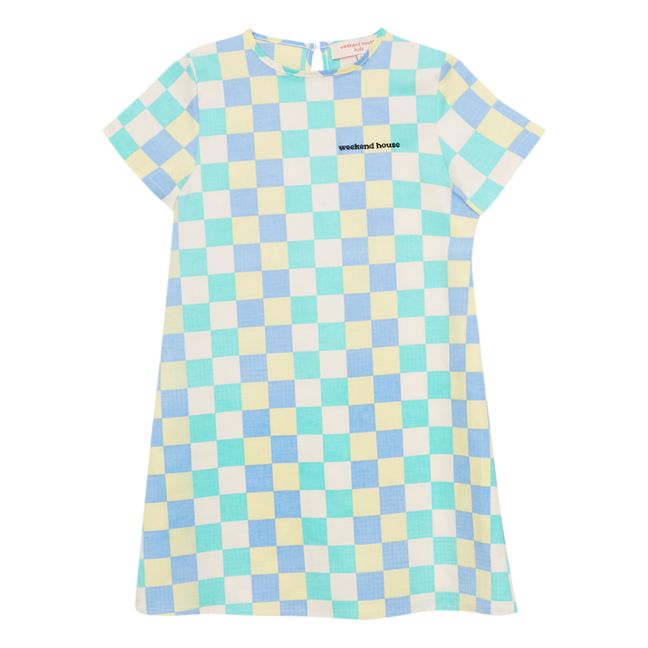 Chess Recycled Polyester Dress | Verde