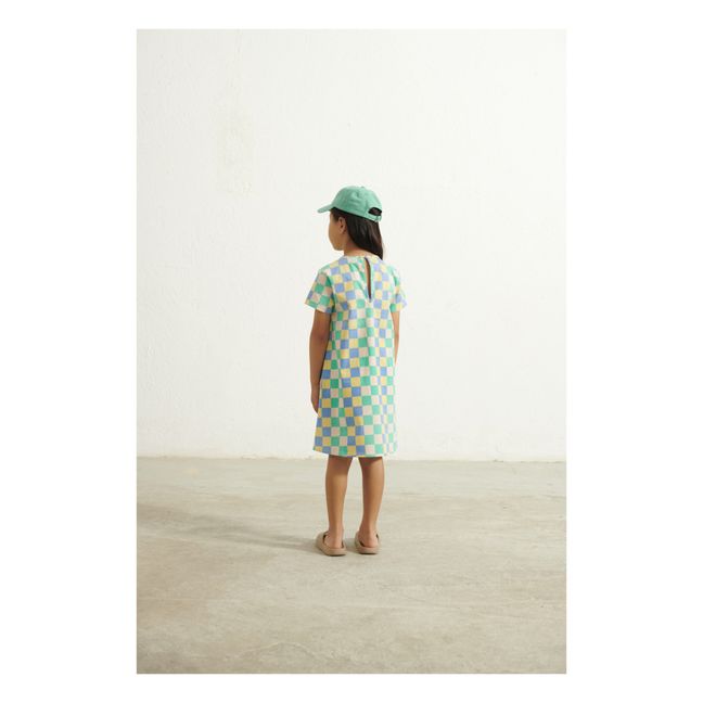 Chess Recycled Polyester Dress | Verde