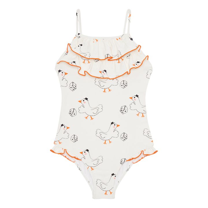 Goose Recycled Polyester One-Piece Swimsuit | Ecru- Product image n°0