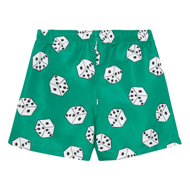 Cubes Recycled Polyamide Swimming Trunks | Verde