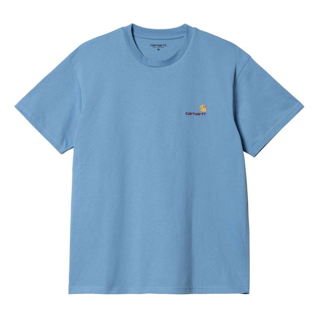 Camiseta de algodón American Script | Azul Mar