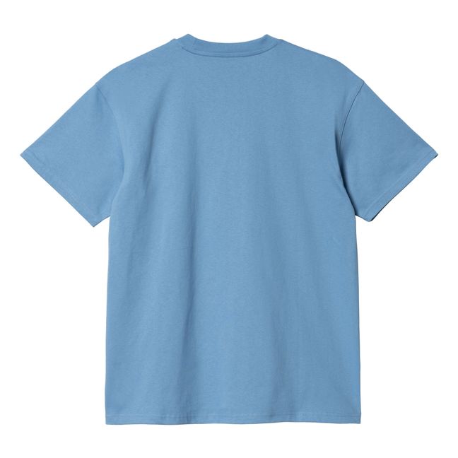Camiseta de algodón American Script | Azul Mar
