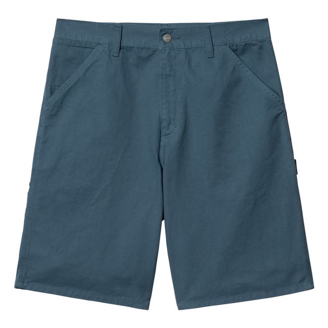 Single Knee Pockets Shorts | Blu petrolio