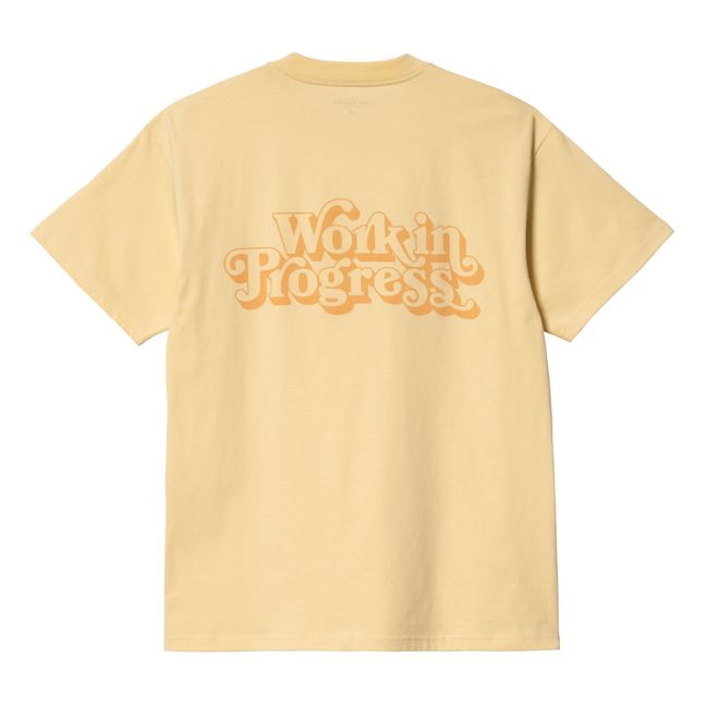 Camiseta de algodón Fez | Amarillo palo