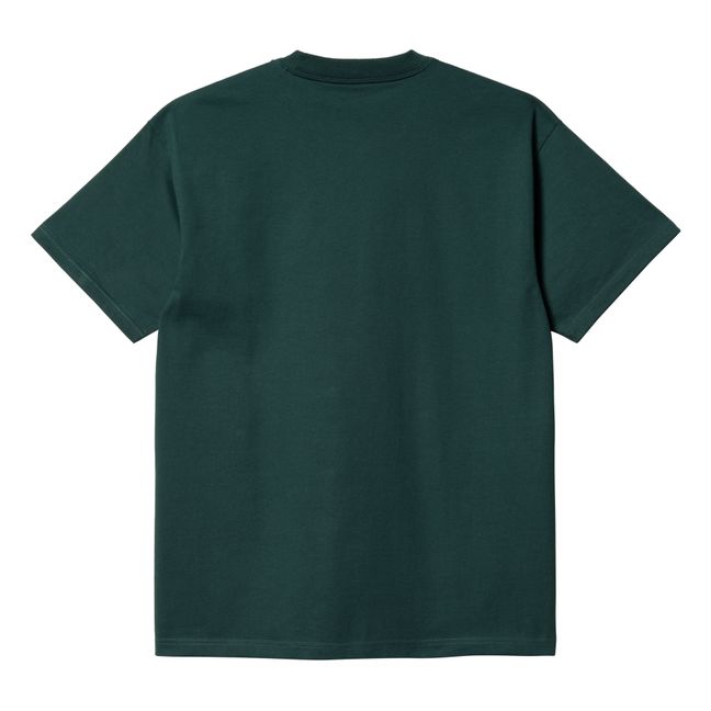 T-shirt Coin Coton | Verde foresta
