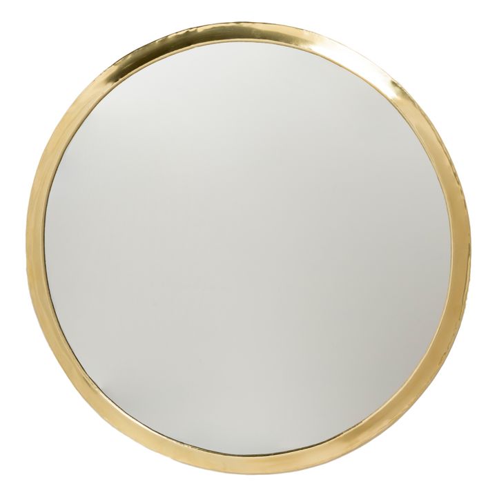 Miroir rond en métal | Doré- Image produit n°0