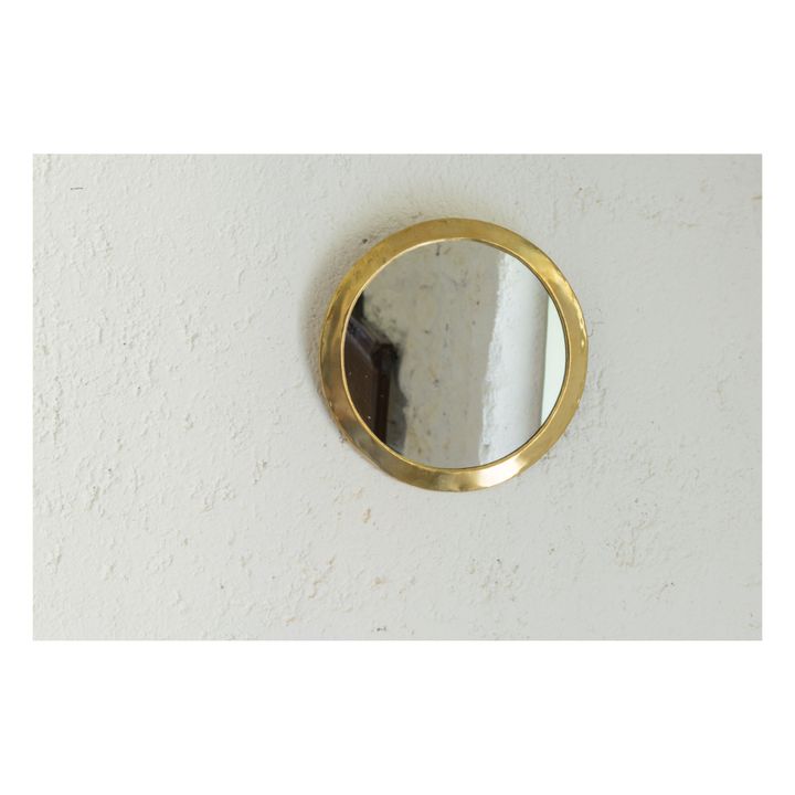 Spiegel rund aus Metall | Gold- Produktbild Nr. 1