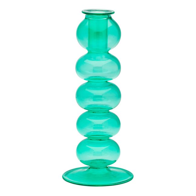 Bubble Glass Candle Holder | Green