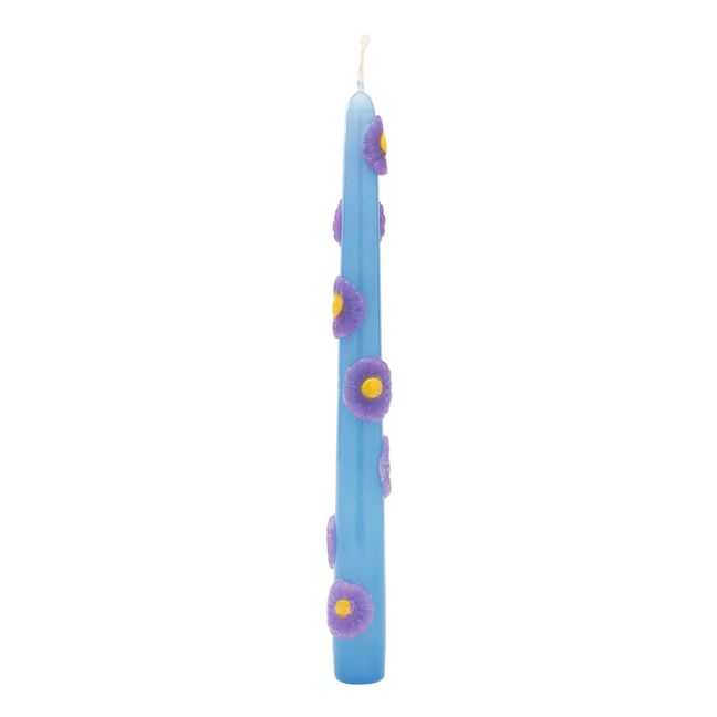 Bougies Violet Floral 3D - Set de 2