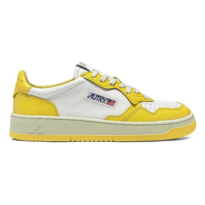 Medalist Low-Top Leather Two-Tone Sneakers | Yellow- Product image n°0
