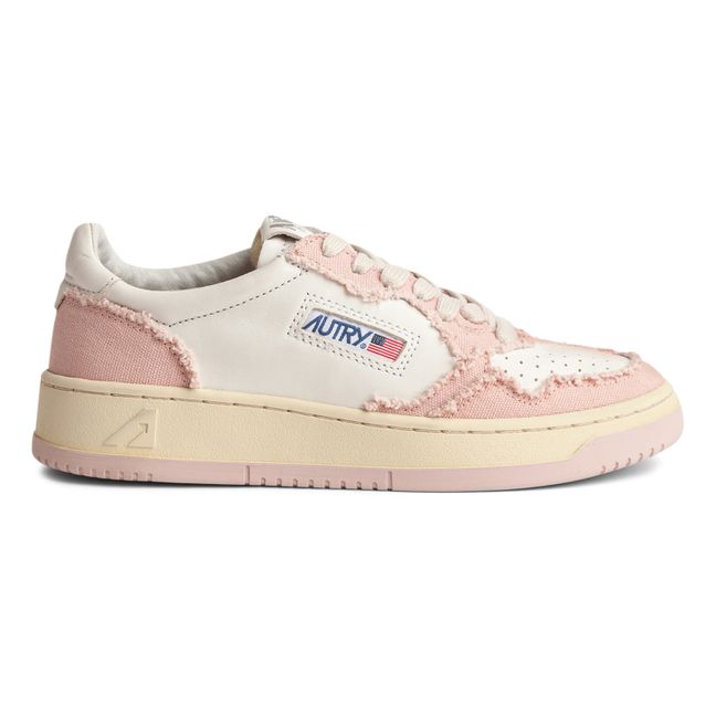 Medalist Low-Top Leather/Canvas Sneakers | Rosa