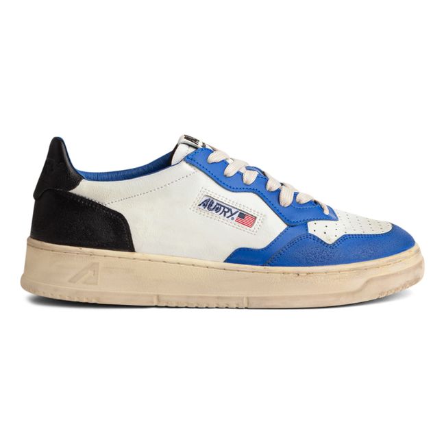 Super Vintage Low-Top Leather Sneakers | Blue