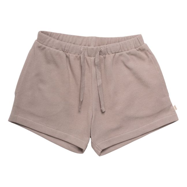 Pantalones cortos de algodón orgánico piqué Ejby | Rosa