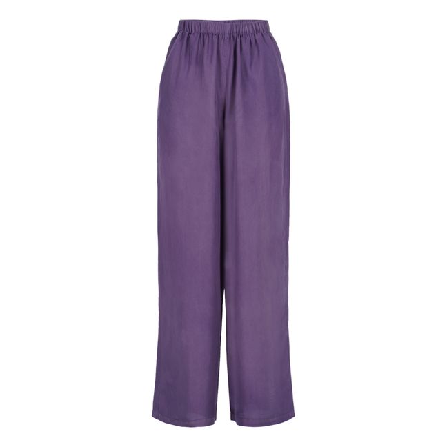 Pantalon Fluide Habutai | Purple