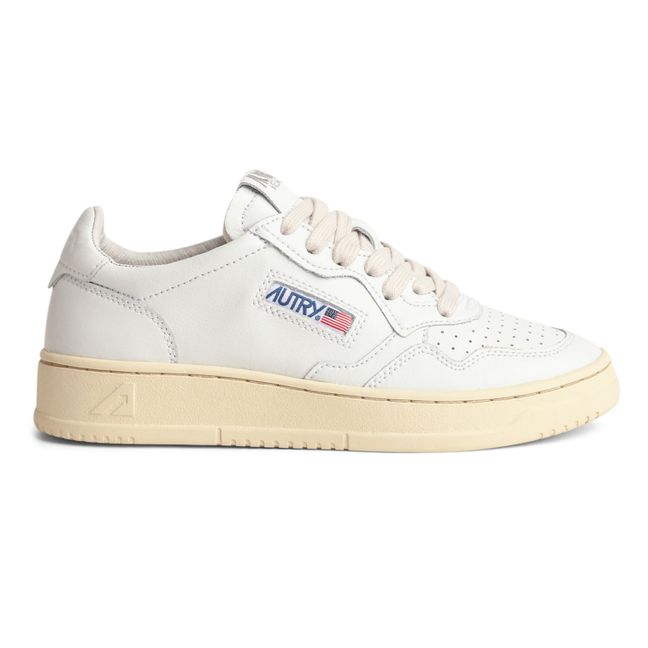 Medalist Low-Top Leather Sneakers | White