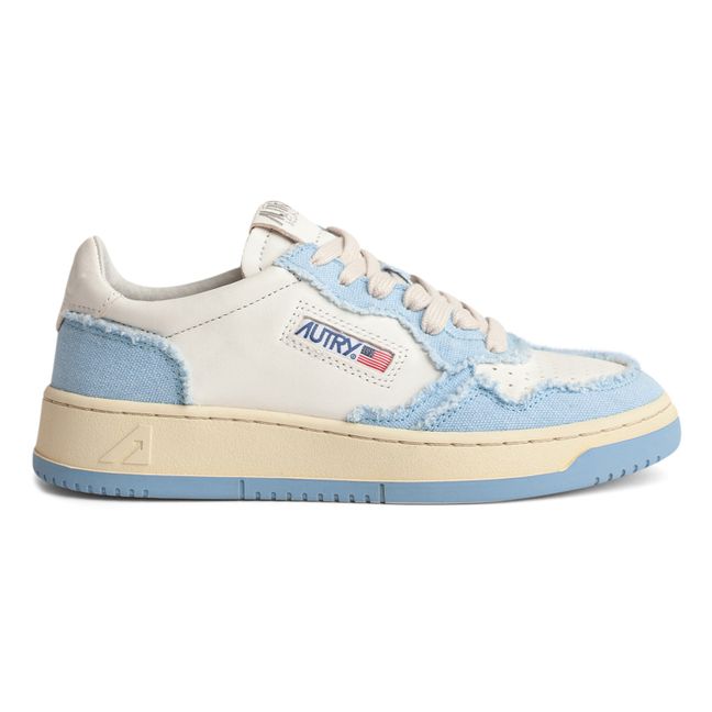 Medalist Low-Top Leather/Canvas Sneakers | Azul Cielo