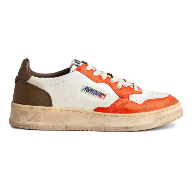 Sneakers Super Vintage Low aus Leder | Orange