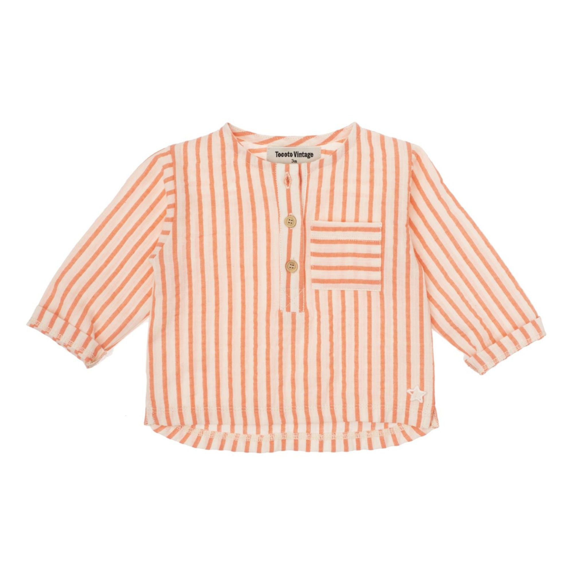 Striped Long Sleeve Shirt | Pink- Product image n°0