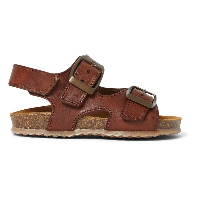 Two Con Me - Double Buckle Sandals | Coñac