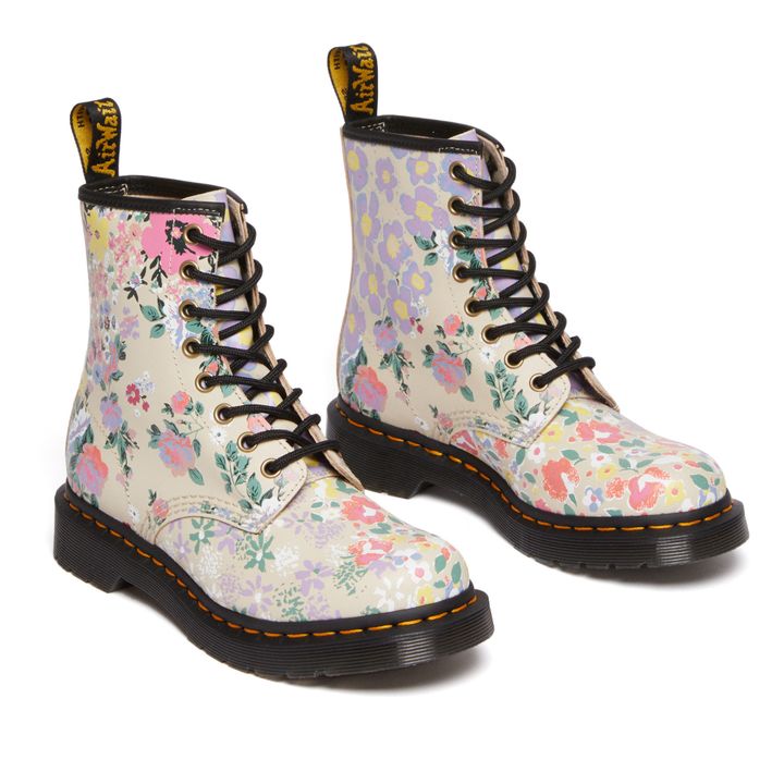 1460 Floral Lace-Up Boots | Beige- Immagine del prodotto n°3