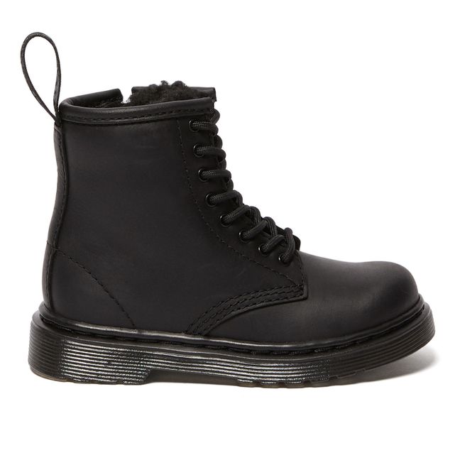 1460 Serena Lace-Up Fur-Lined Boots | Black