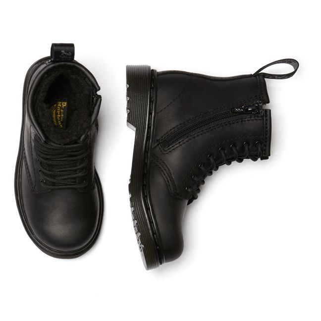 1460 Serena Lace-Up Fur-Lined Boots | Black
