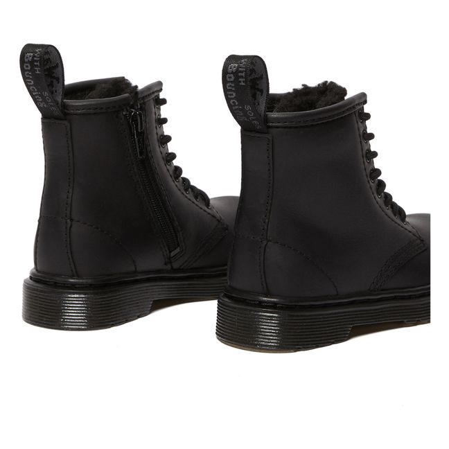 1460 Serena Lace-Up Fur-Lined Boots | Black