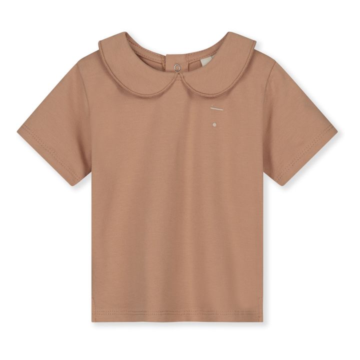 Gray Label Organic Cotton Peter Pan Collar Tshirt Camel Smallable