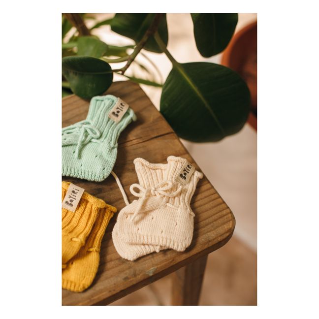Moon Organic Cotton Knit Booties  | Seidenfarben