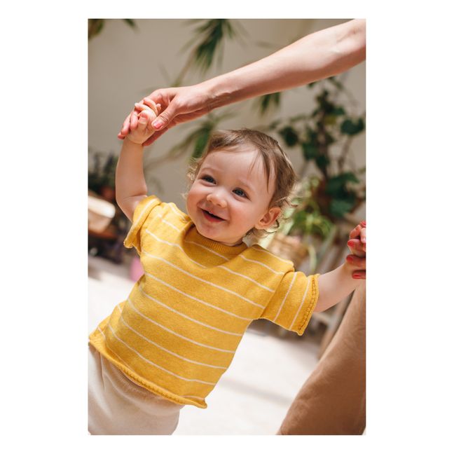 Organic Cotton Knit T-Shirt  | Amarillo