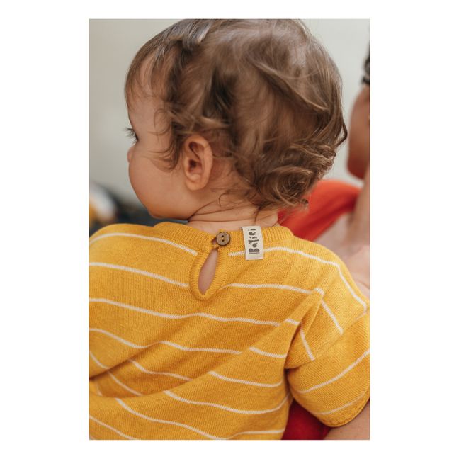 Organic Cotton Knit T-Shirt  | Amarillo