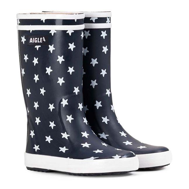 Lolly Pop Star Rain Boots | Navy blue