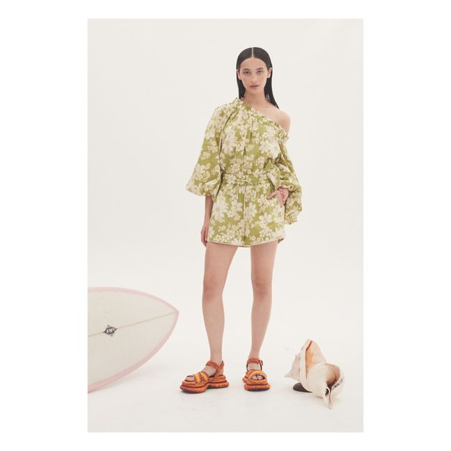 Leisa Organic Cotton Blouse | Verde