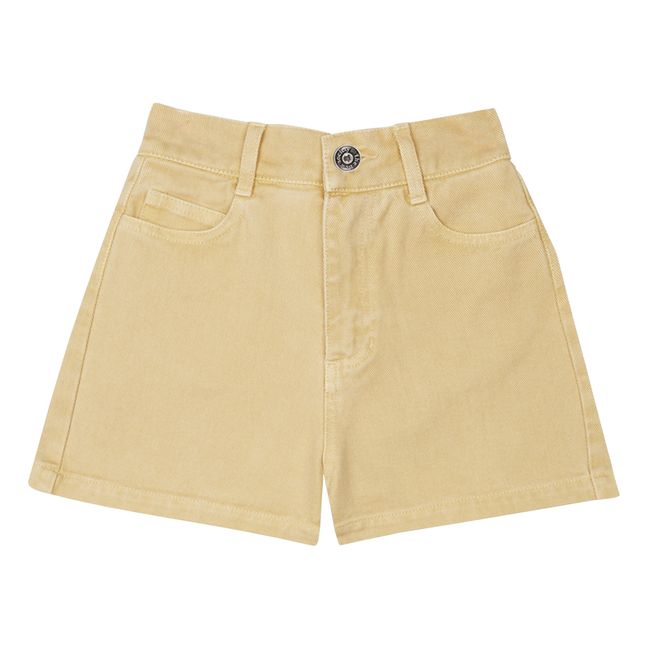 Dante Denim Shorts | Pale yellow